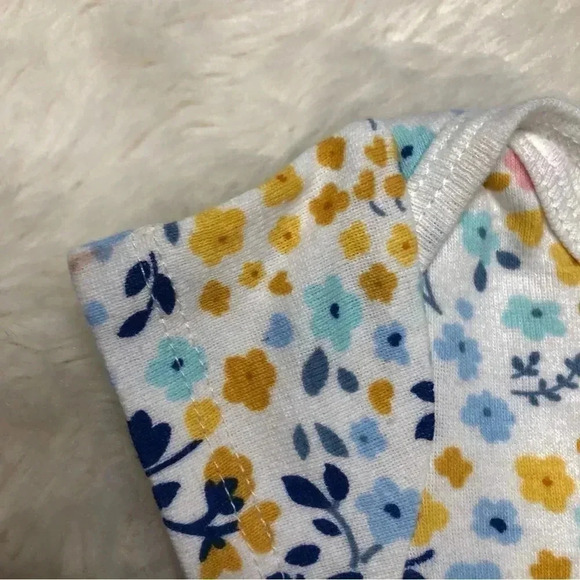 Gerber Onesie Diaper White / Pink / Blue /  Yellow Fliral Size Neworn - Picture 8 of 16